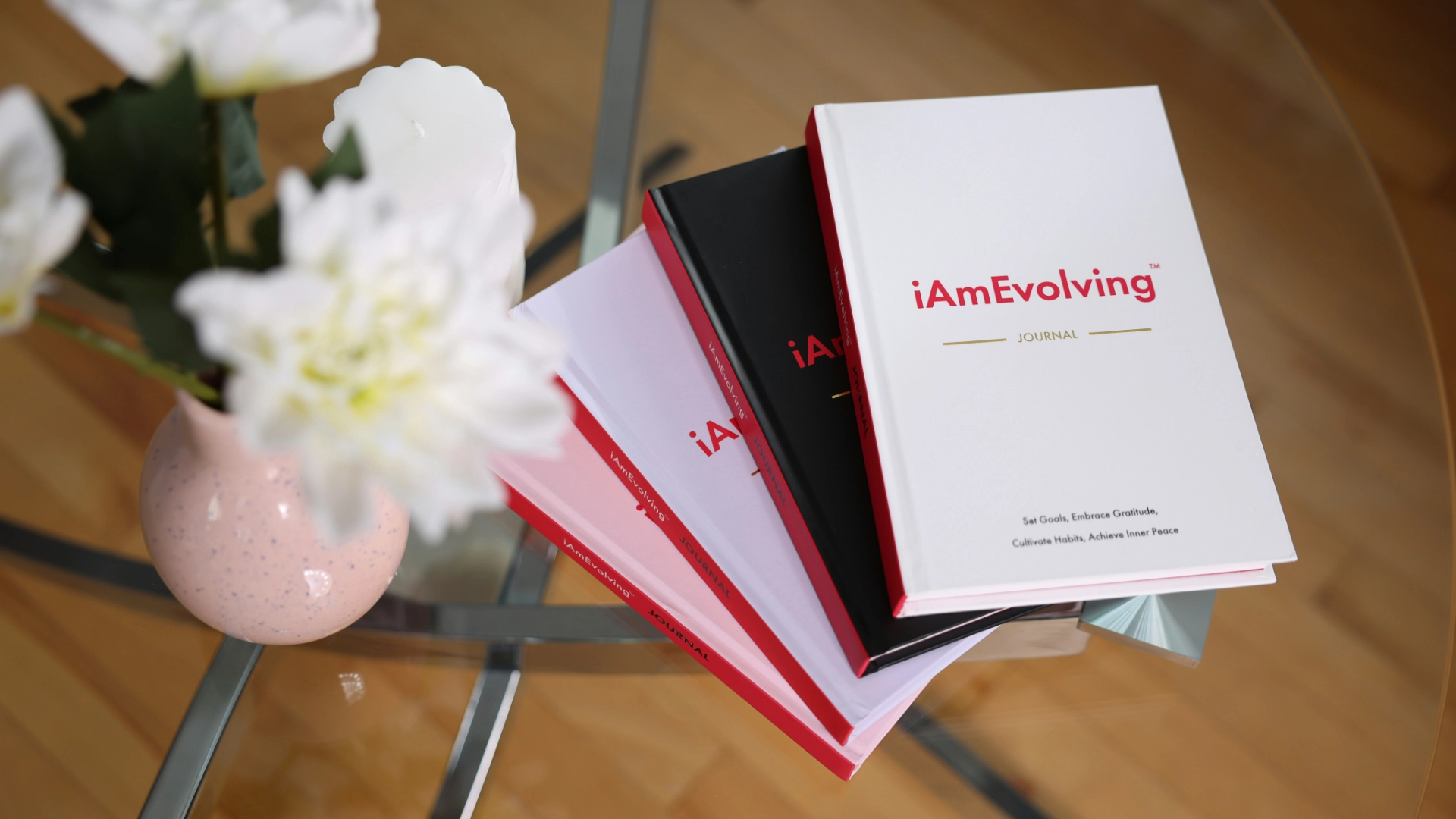 iAmEvolving Journal created by Victor Tihai, a daily guide for goal setting, gratitude, habits, and inner growth.